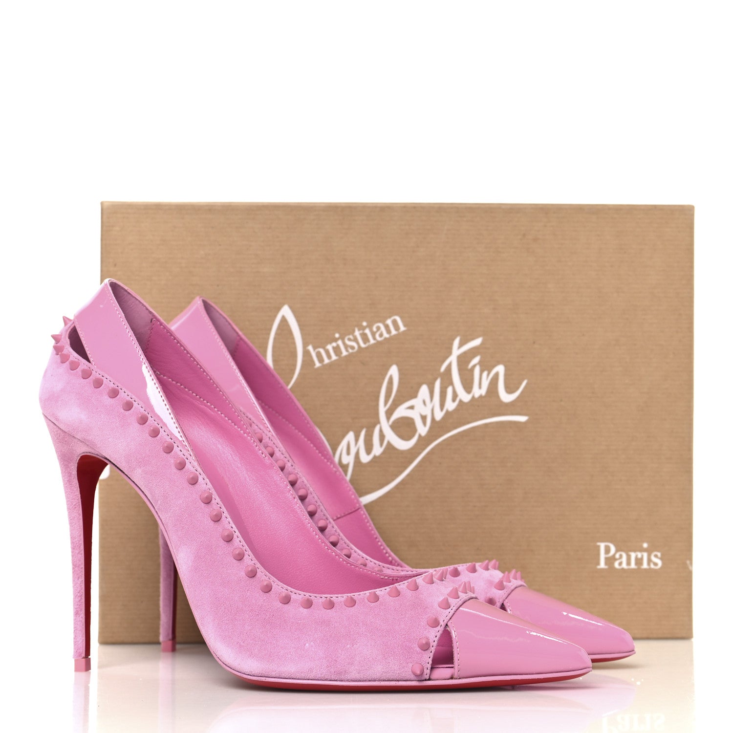 Christian Louboutin Veau Velours Duvette 100 Pumps 38 Pink 9 of 9