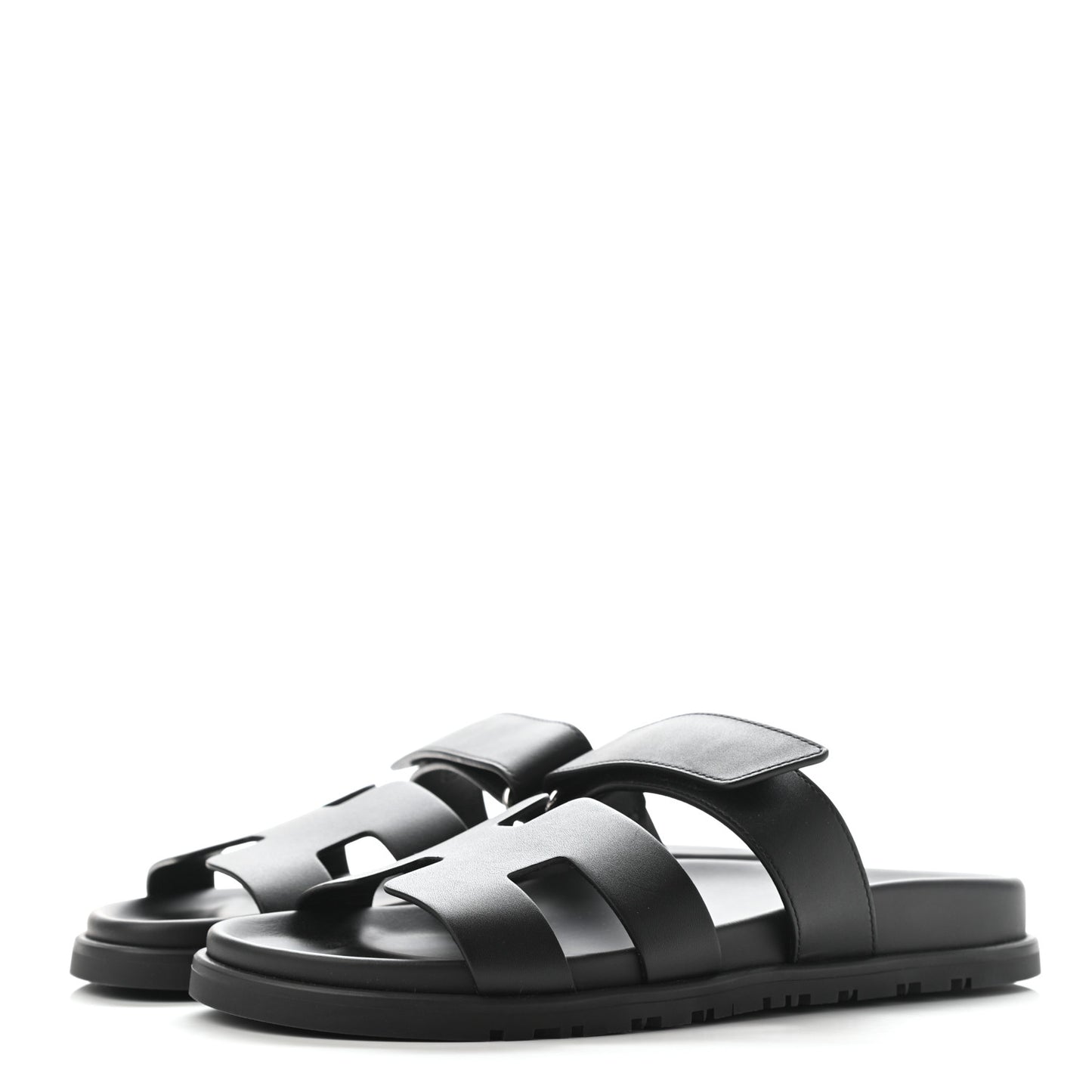 Calfskin Womens Chypre Sandals 38.5 Black
