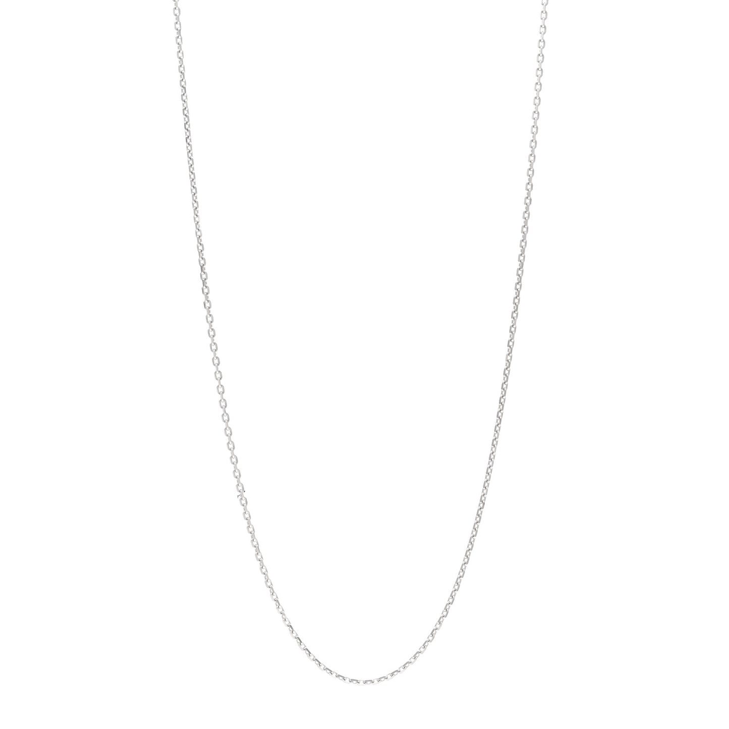 18K White Gold 2mm Chain Necklace