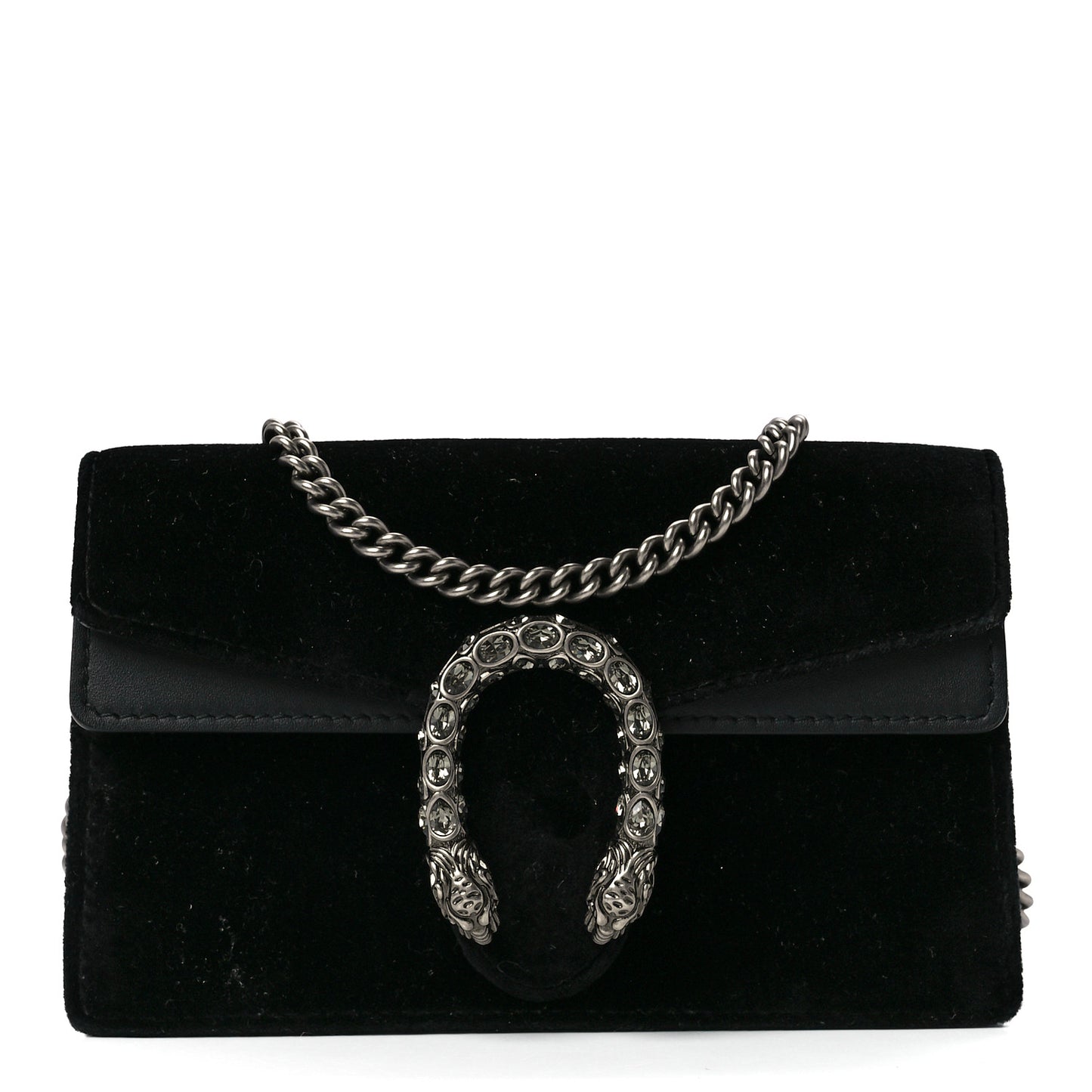 Velvet Super Mini Dionysus Shoulder Bag Black