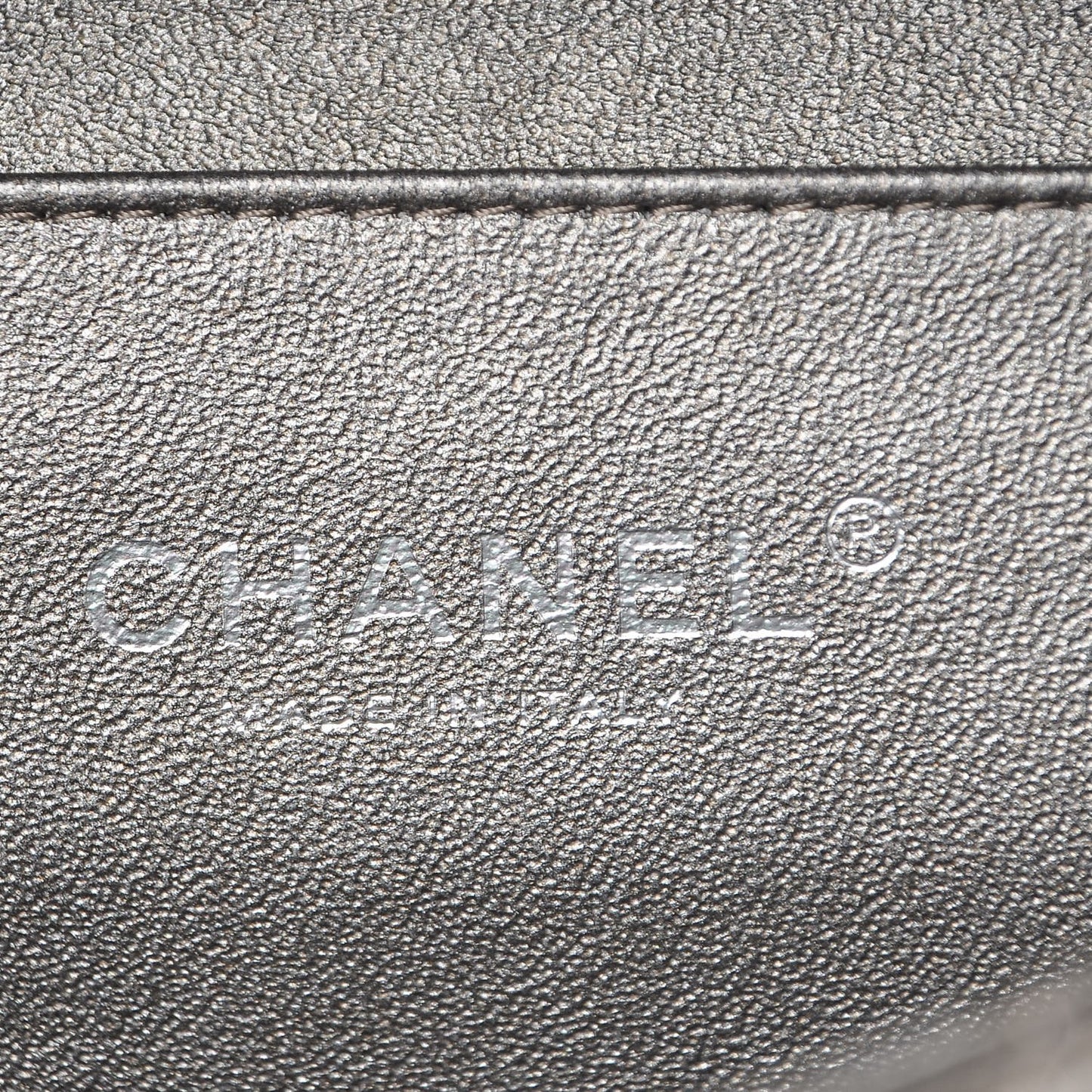 Metallic Lambskin Quilted Clutch With Chain Flap Bronze