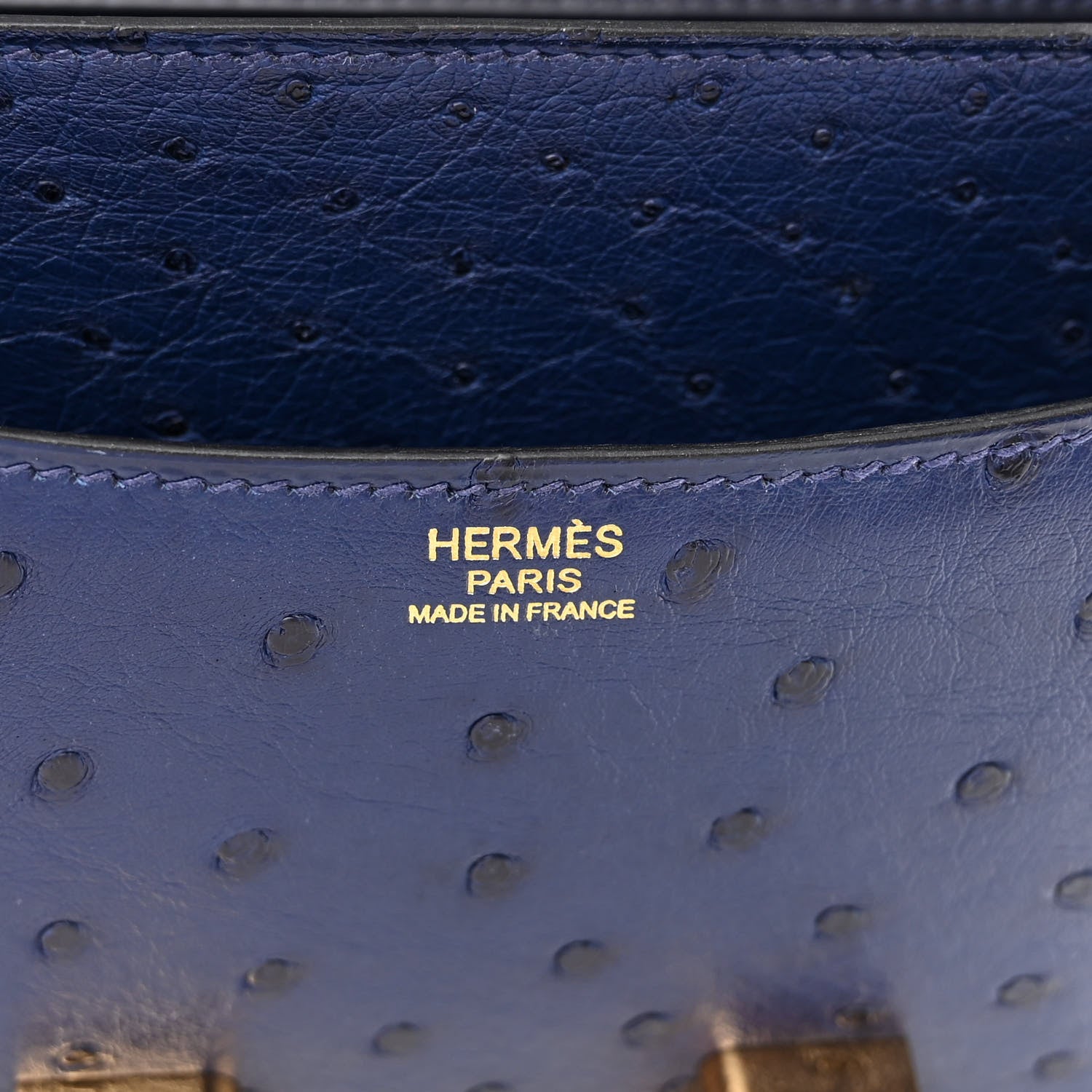 Hermes Ostrich Constance 24 Bleu De Malte 6 of 12