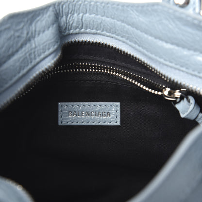 Balenciaga Agneau Classic Silver Hardware Mini City Bleu Gris 6 of 8