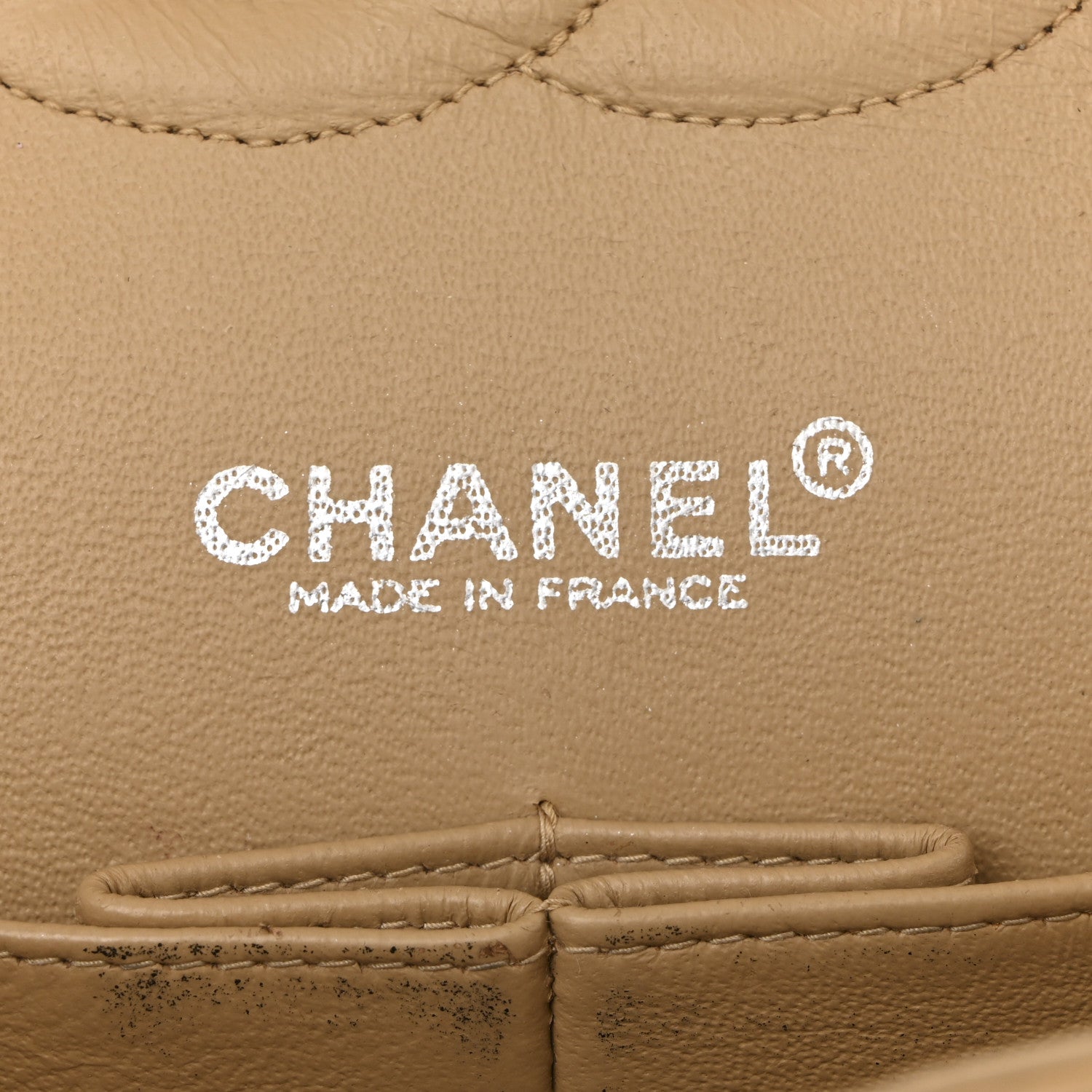 Chanel Lambskin Quilted Medium Double Flap Beige 10 of 21