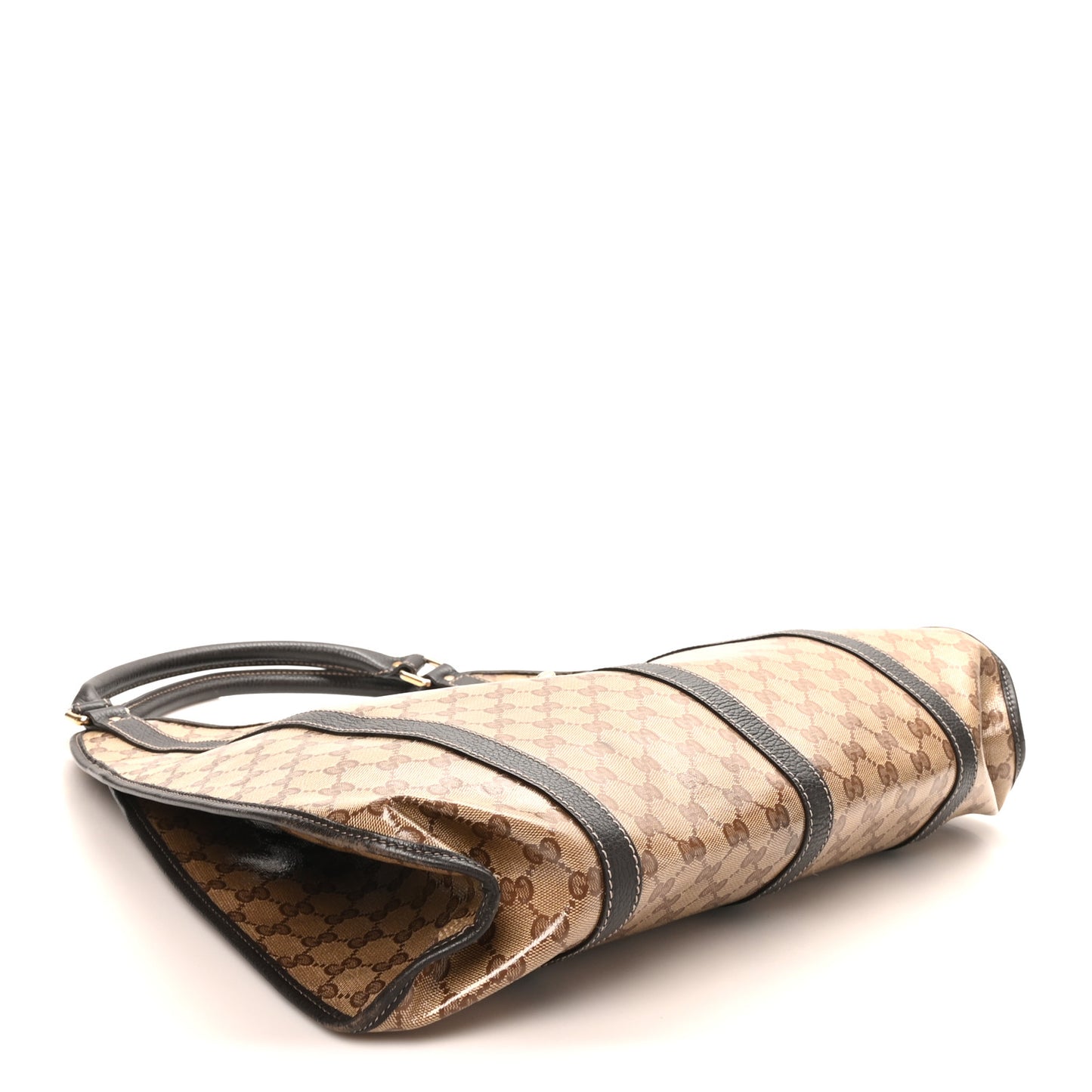 Crystal Monogram Dollar Calfskin Medium Joy Shoulder Bag Beige Ebony Testa di Moro