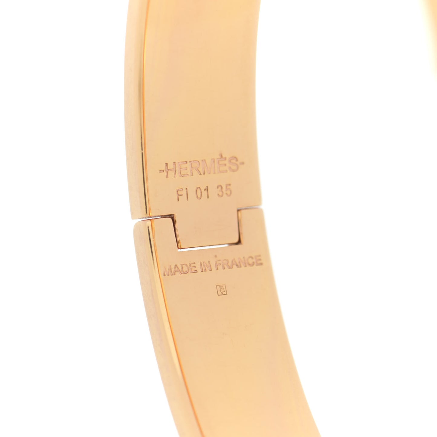 Enamel Narrow Clic Clac H Bracelet GM White