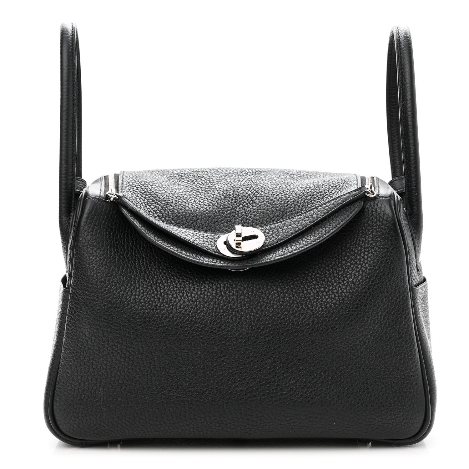 Hermes Taurillon Clemence Lindy 26 Black 1 of 11