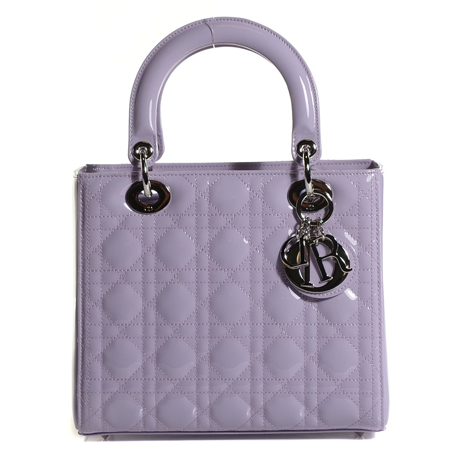Christian Dior Patent Cannage Lady Dior Medium Lilac 1 of 9