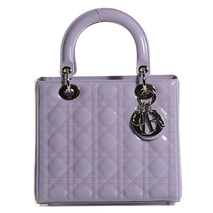 Christian Dior Patent Cannage Lady Dior Medium Lilac 1 of 9