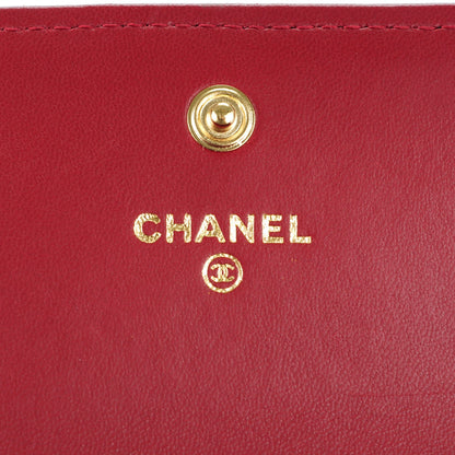 Chanel Lambskin Quilted Boy Flap Wallet Dark Red 5 of 8