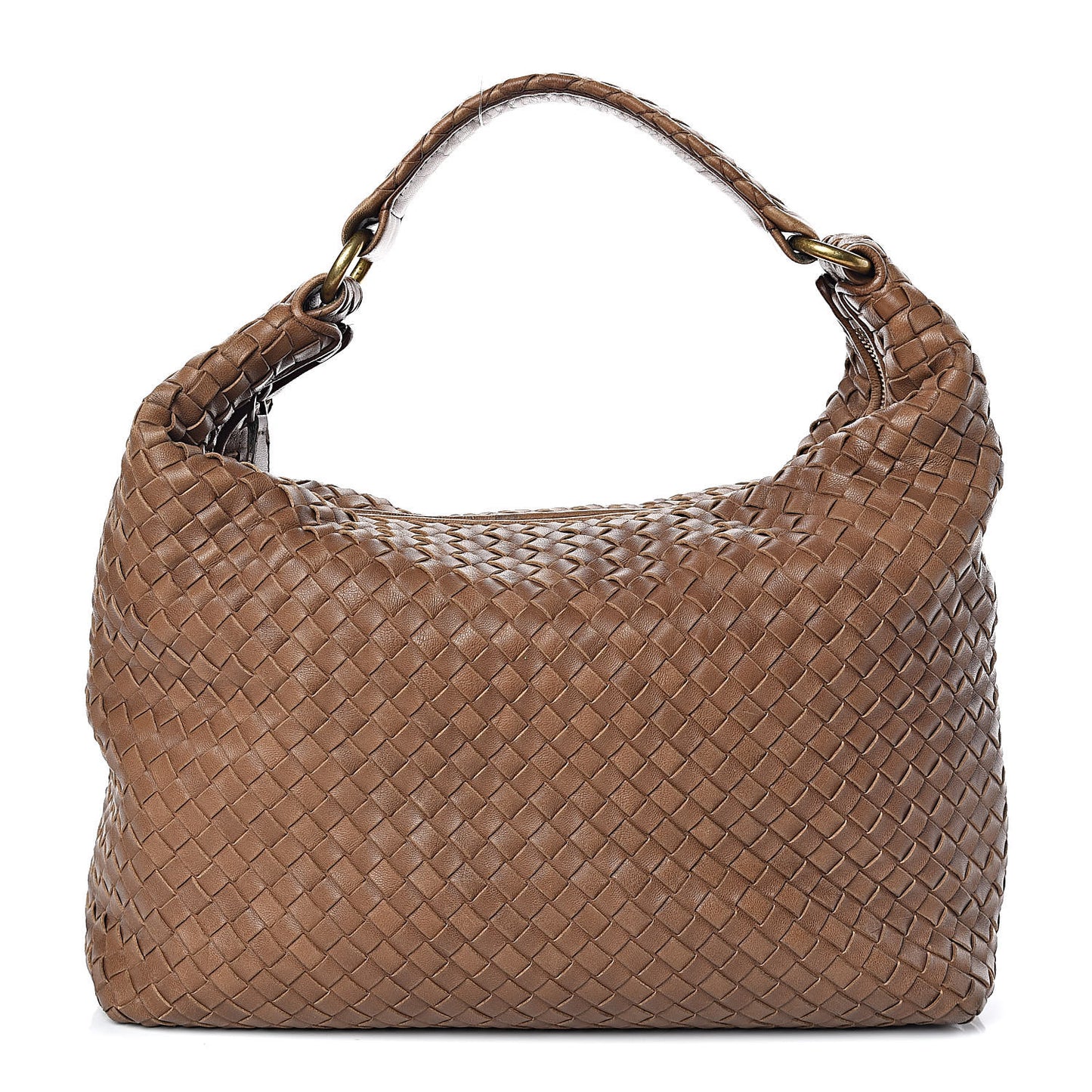 Nappa Intrecciato Pyramid Hobo Noce