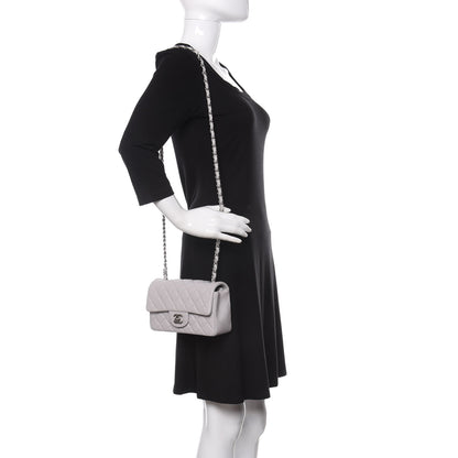 Chanel Lambskin Quilted Mini Rectangular Flap Grey 2 of 10