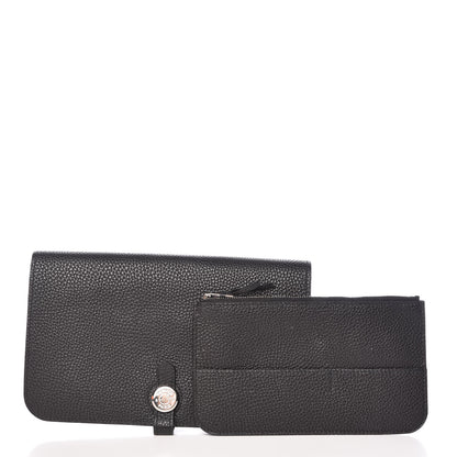 Hermes Togo Dogon Duo Wallet Black 3 of 11