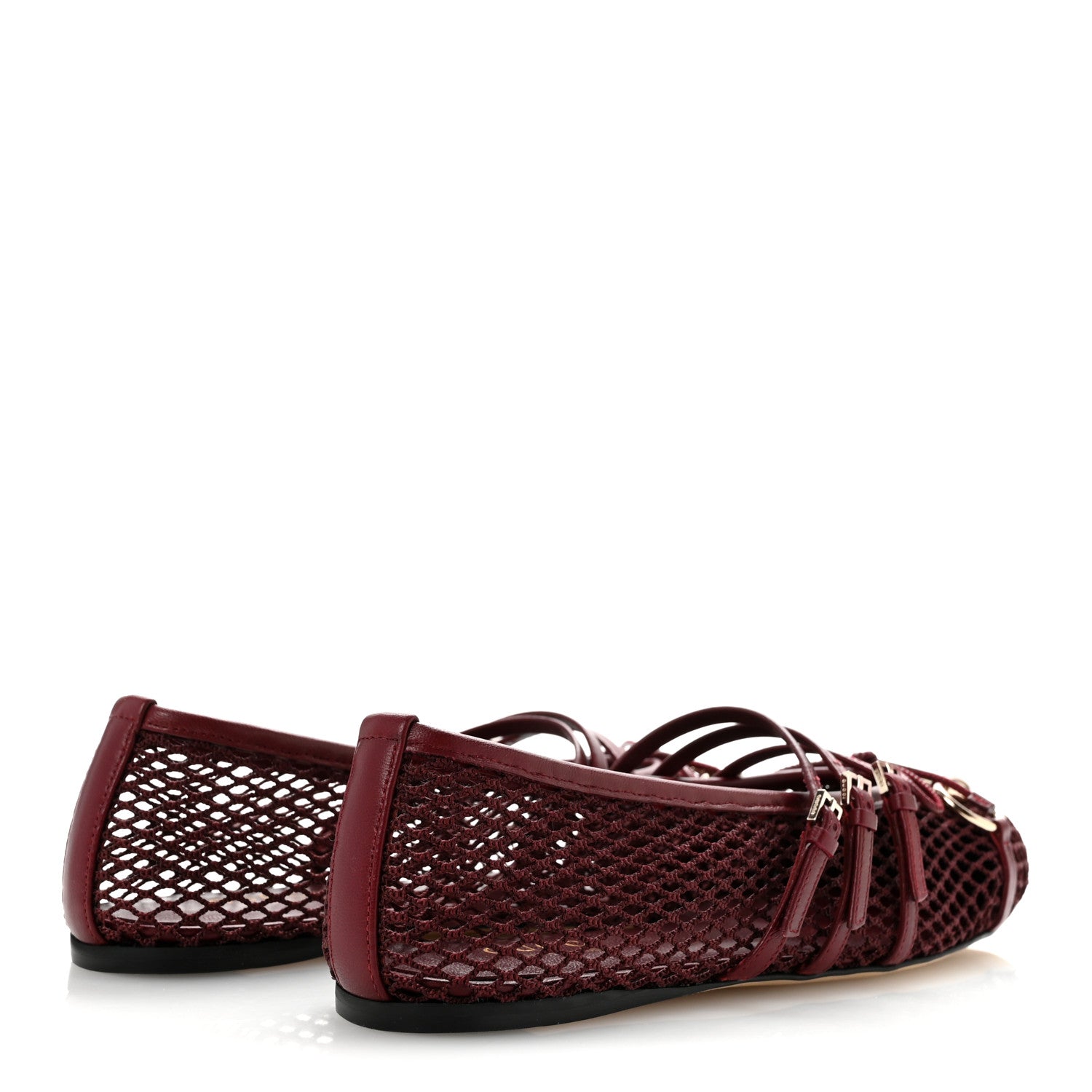 Gucci Video Net Nappa Horsebit Ballerina Flats 37.5 Rosso Ancora 5 of 10