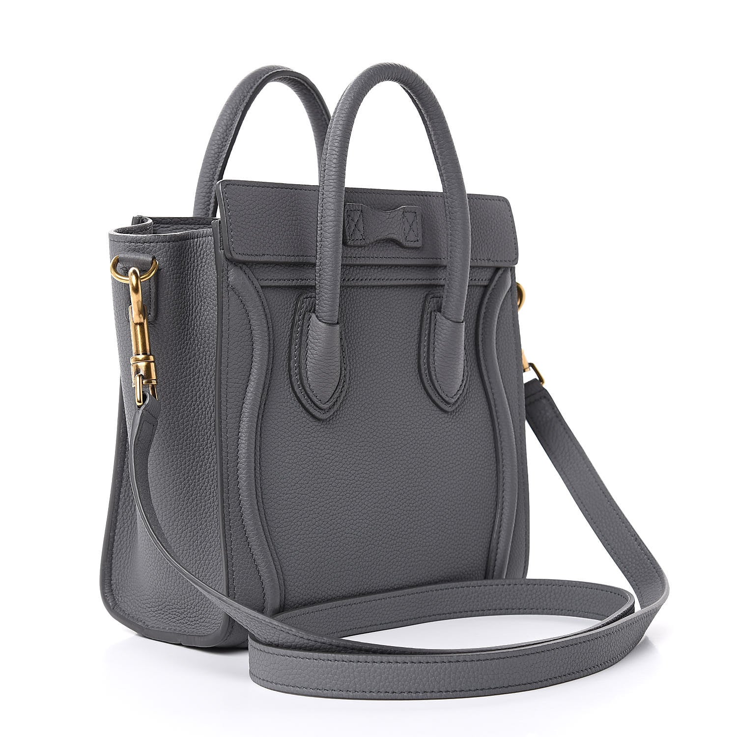 Celine Baby Drummed Calfskin Nano Luggage Kohl 3 of 10