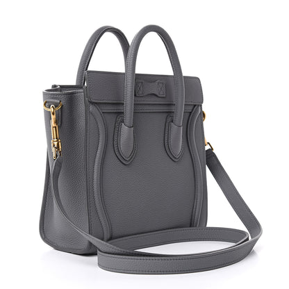 Celine Baby Drummed Calfskin Nano Luggage Kohl 3 of 10