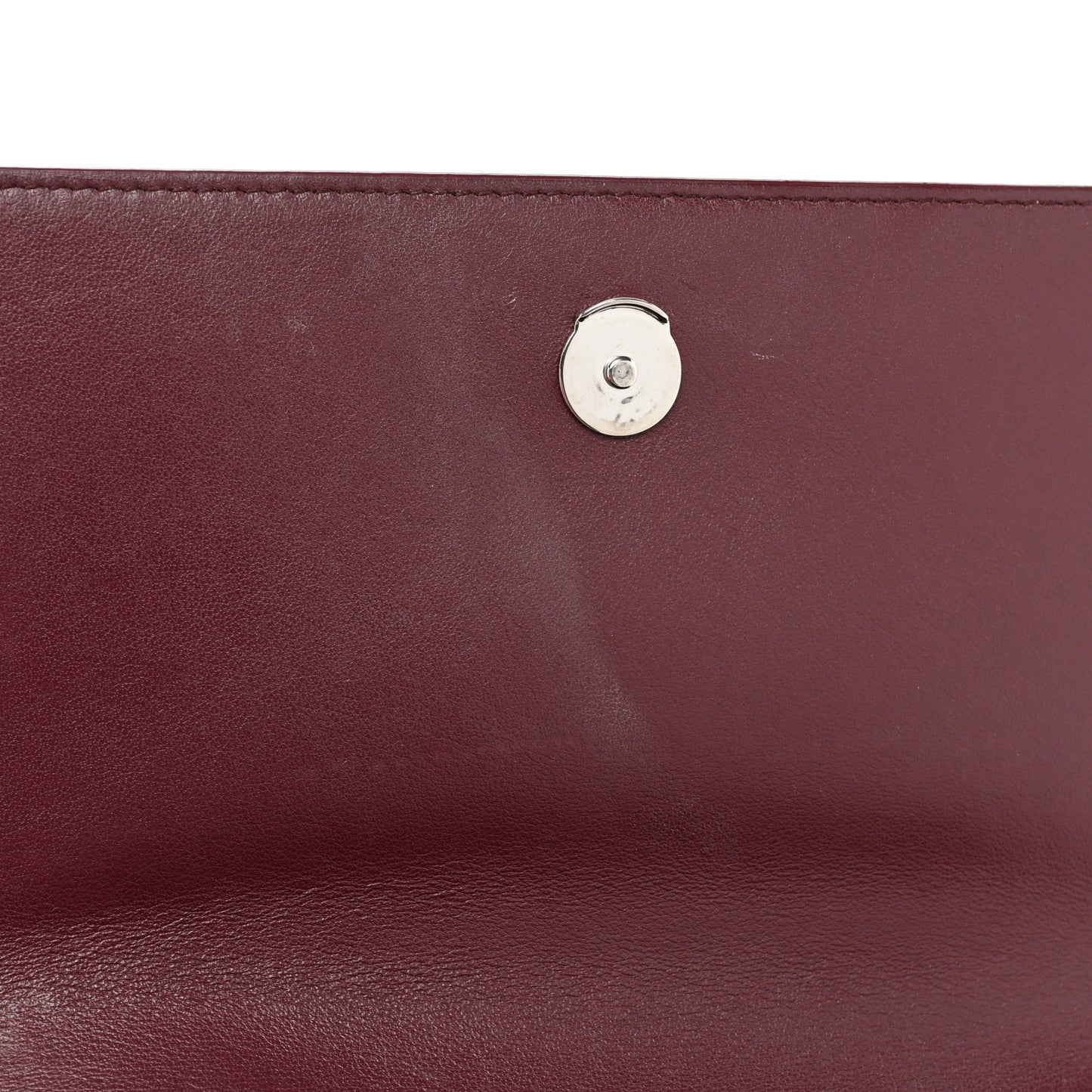 Calfskin Crocodile Embossed Kate Monogram Tassel Chain Wallet Rouge Legion