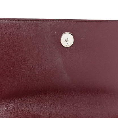 Saint Laurent Calfskin Crocodile Embossed Kate Monogram Tassel Chain Wallet Rouge Legion 9 of 12