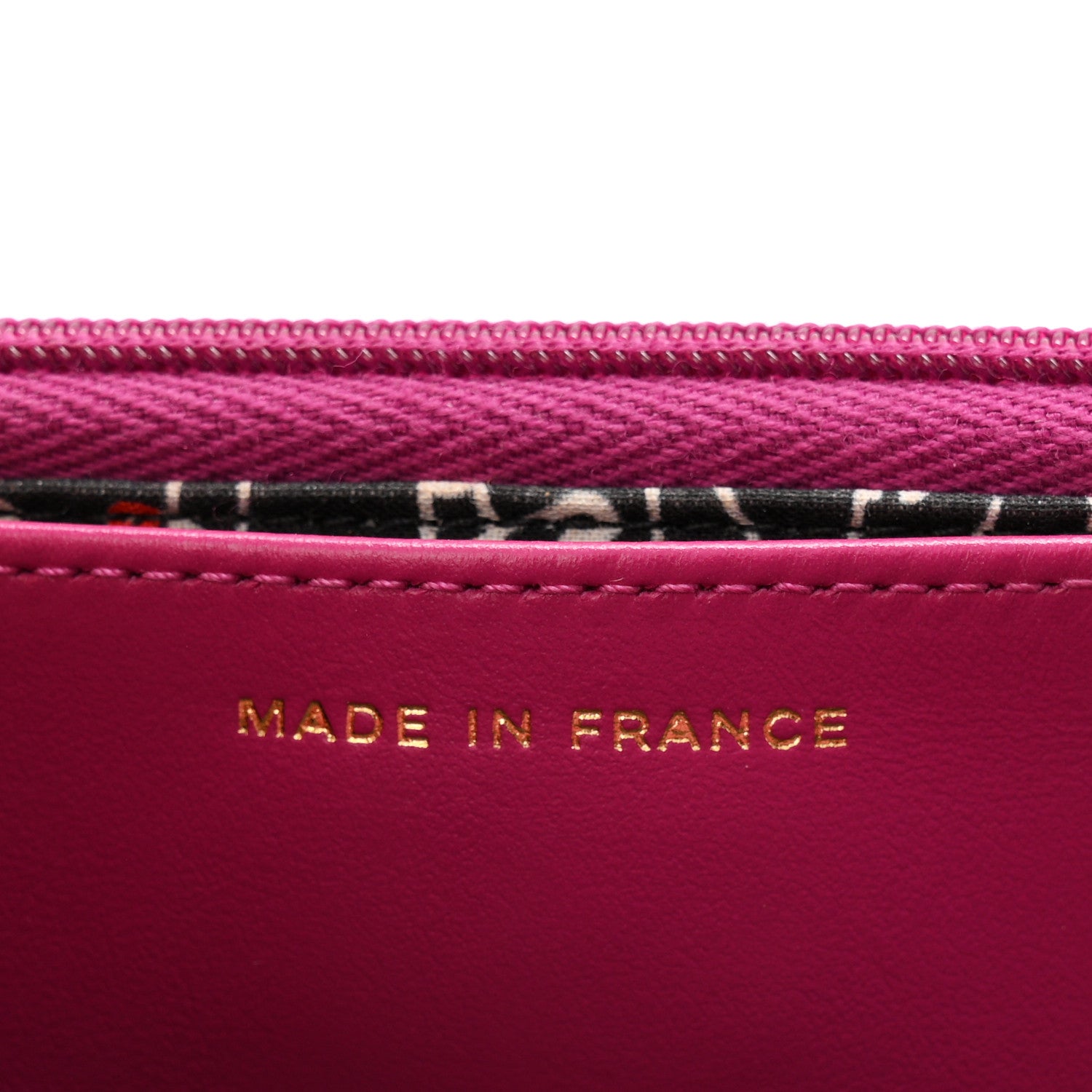 Chanel Caviar Quilted Chain Embossed CC Wallet On Chain WOC Fuchsia 7 of 12