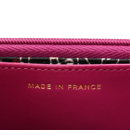 Chanel Caviar Quilted Chain Embossed CC Wallet On Chain WOC Fuchsia 7 of 12