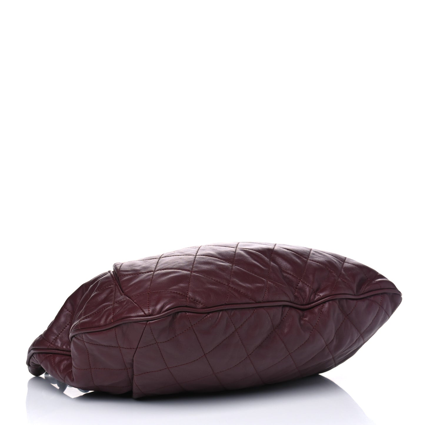 Calfskin Coco Pleats Hobo Burgundy