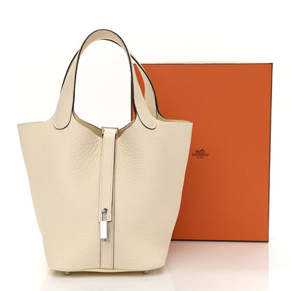 Hermes Taurillon Clemence Picotin Lock 18 PM Nata 11 of 11