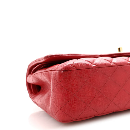 Chanel Caviar Quilted Medium Double Flap Red 9 of 10