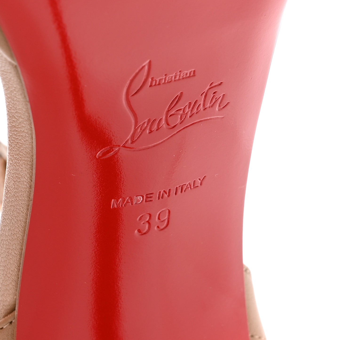 Nappa Loubi Queen 120 Pumps 39 Nude