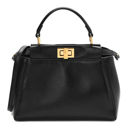 Fendi Nappa Mini Peekaboo Iconic Satchel Black 1 of 8