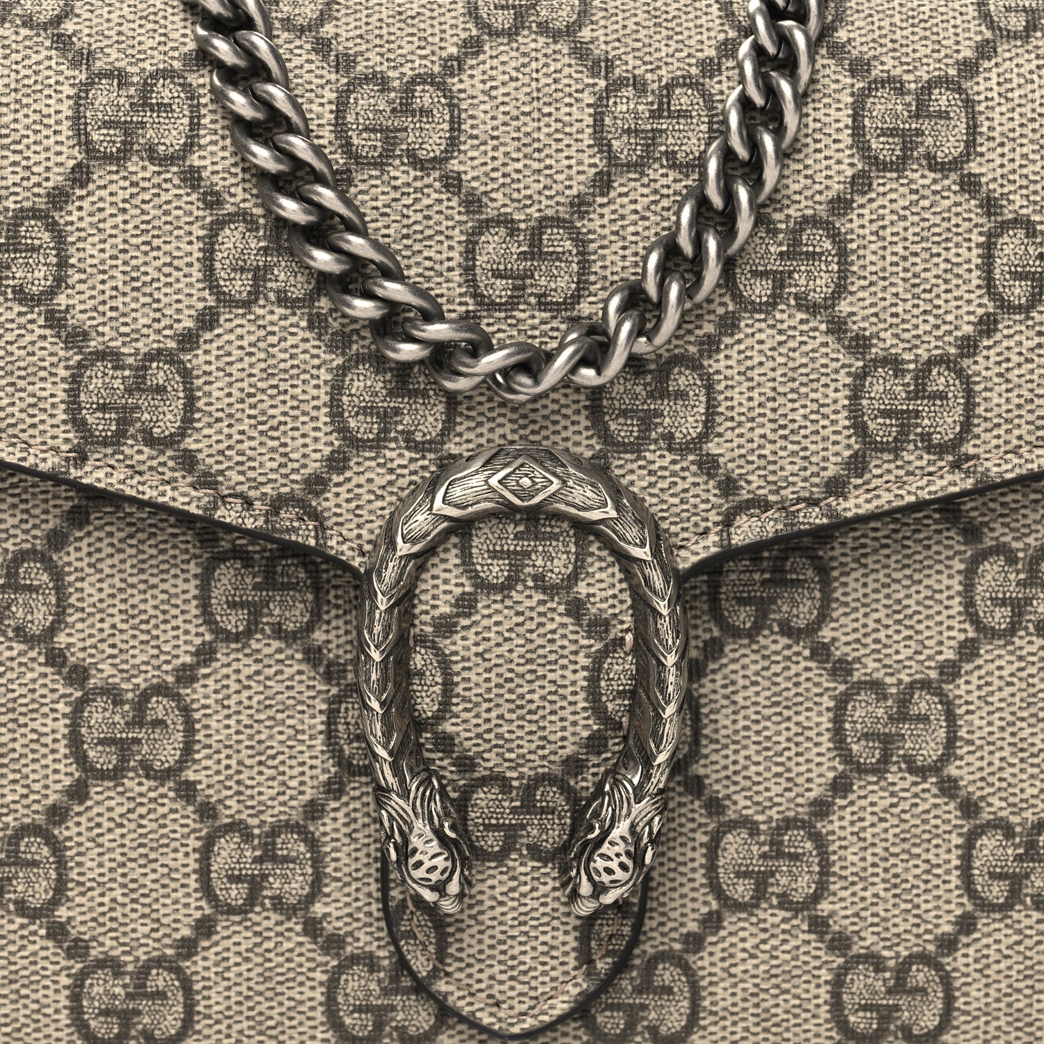 Gucci GG Supreme Monogram Mini Dionysus Chain Wallet Beige Taupe 7 of 9