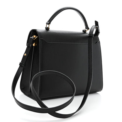 Saint Laurent Grain de Poudre Medium Classic Monogram Cassandra Top Handle Black 3 of 9