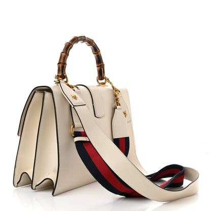 Gucci Calfskin Bamboo Web Large Dionysus Top Handle Bag White Blue Hibiscus Red 3 of 14