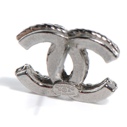 Chanel CC Logo Earrings Silver 4 of 5