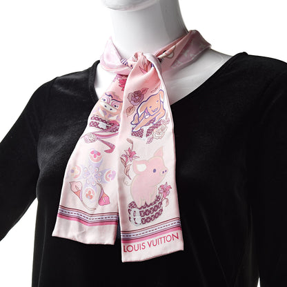 Louis Vuitton Silk Monogram Superstition Bandeau Light Pink 2 of 5
