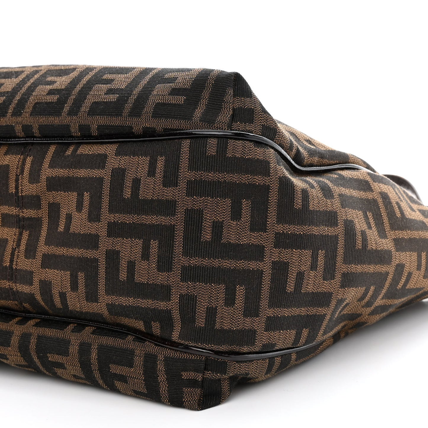 Zucca Patent Small Chef Shopping Tote Tobacco Moro