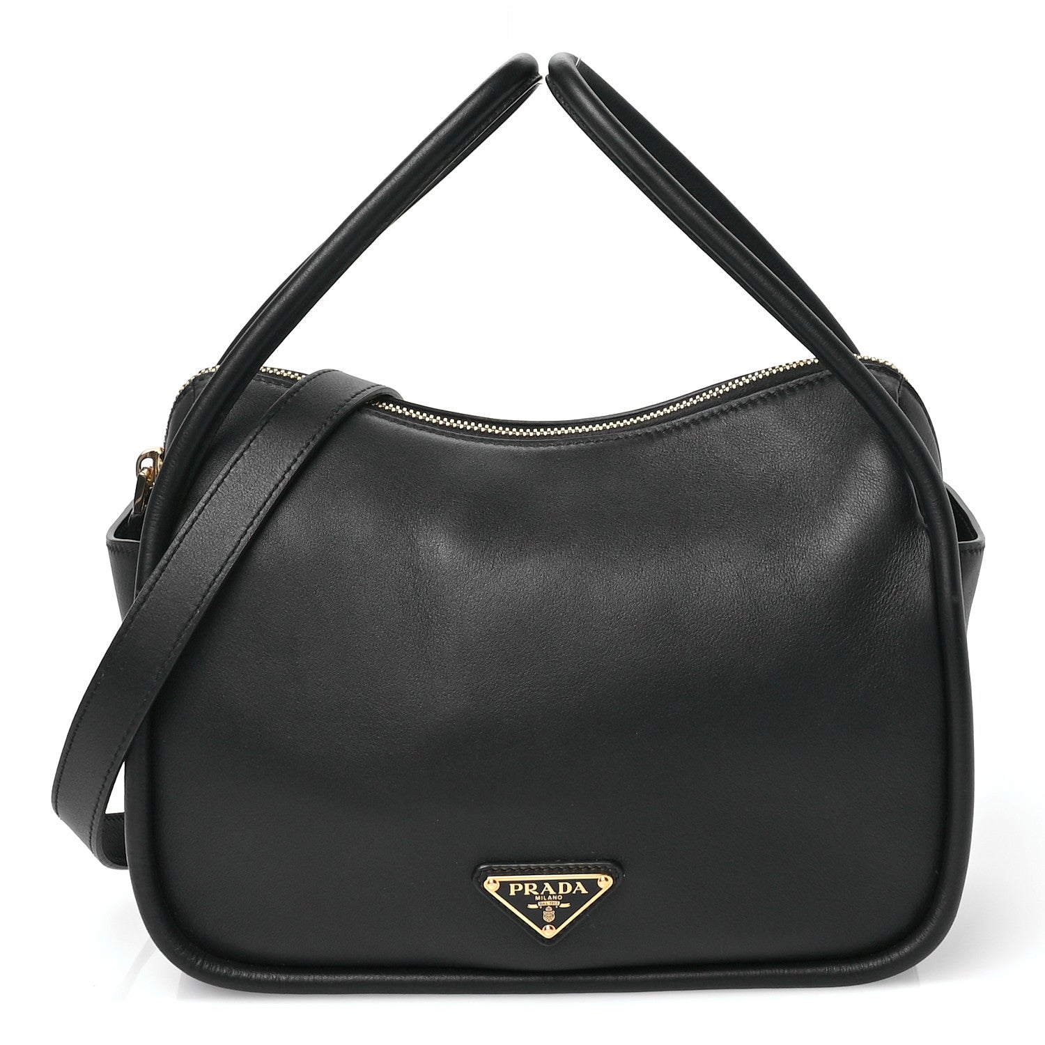 Prada Soft Calfskin Darling Shoulder Bag Black 1 of 12