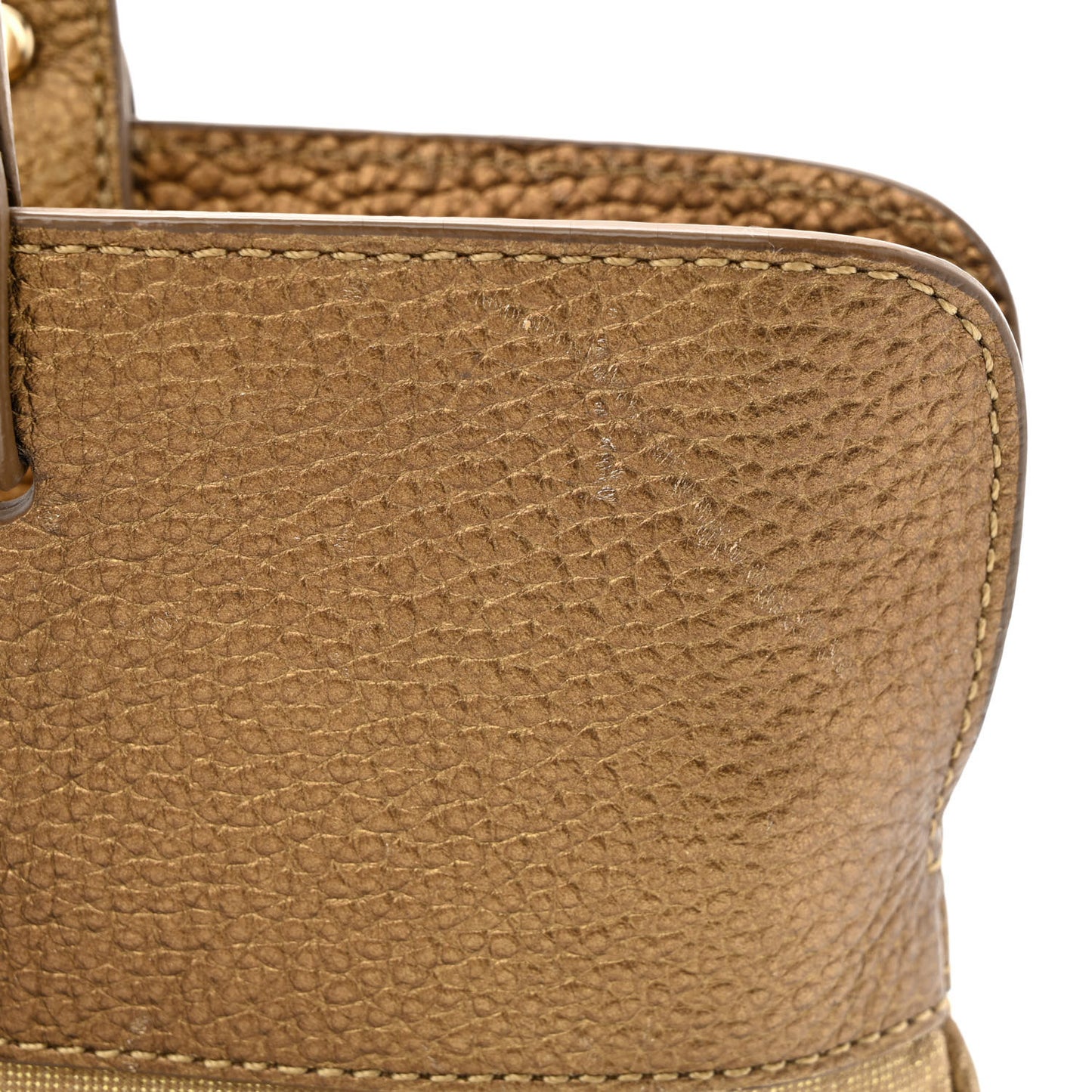 Metallic Calfskin Nova Check Medium Tote Gold