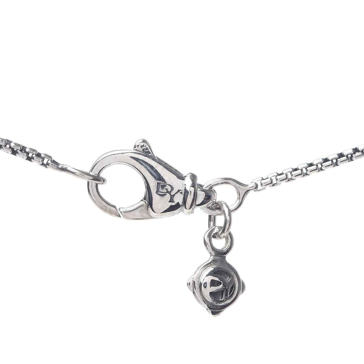 David Yurman Sterling Silver Citrine 8mm Petite Chatelaine Pendant Necklace 4 of 4