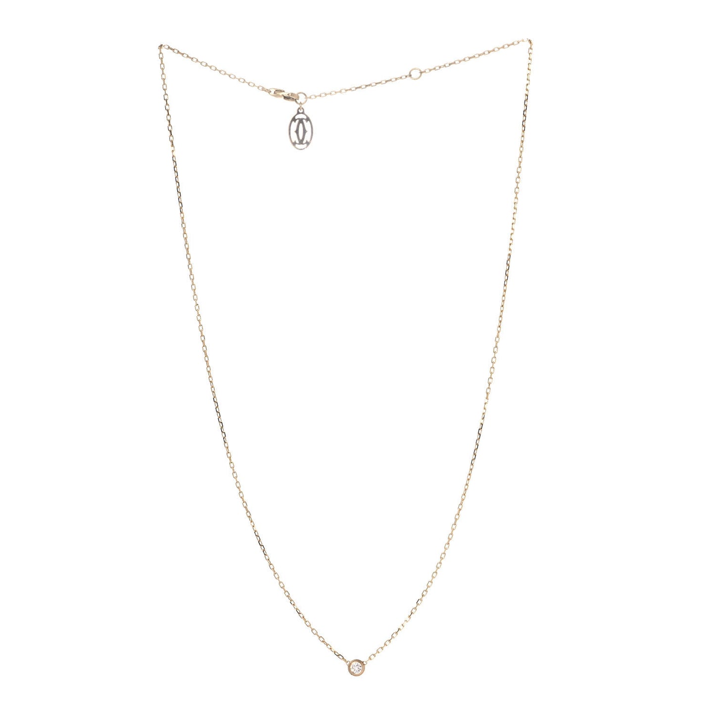 18K Yellow Gold Diamond SM D'Amour Pendant Necklace