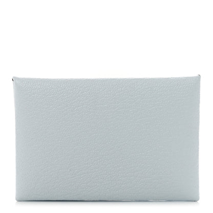 Hermes Chevre Mysore Calvi Card Case Bleu Brume 1 of 7