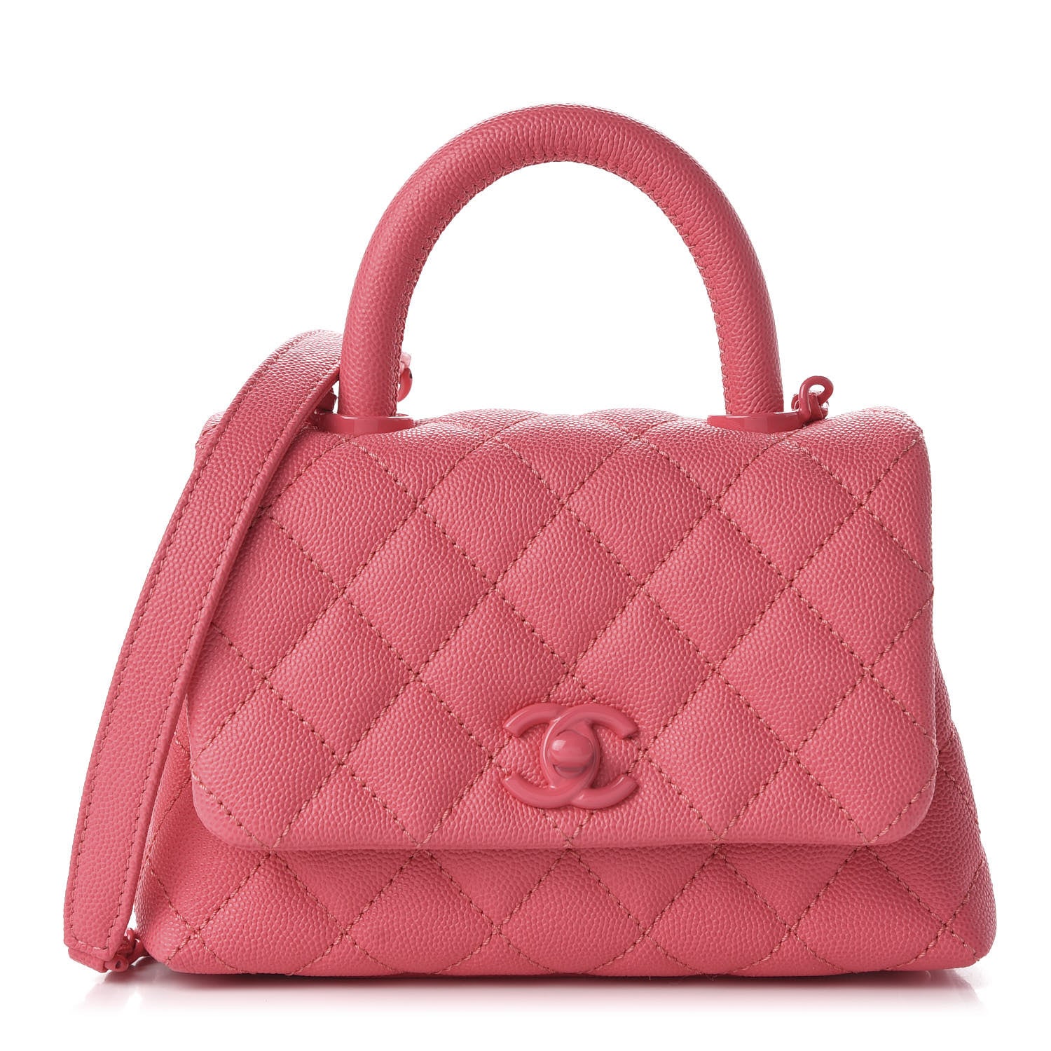 Chanel Caviar Quilted Incognito Extra Mini Coco Handle Flap Pink 1 of 10