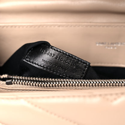Saint Laurent Calfskin Y Quilted Monogram Medium Loulou Chain Satchel Dark Beige 7 of 15