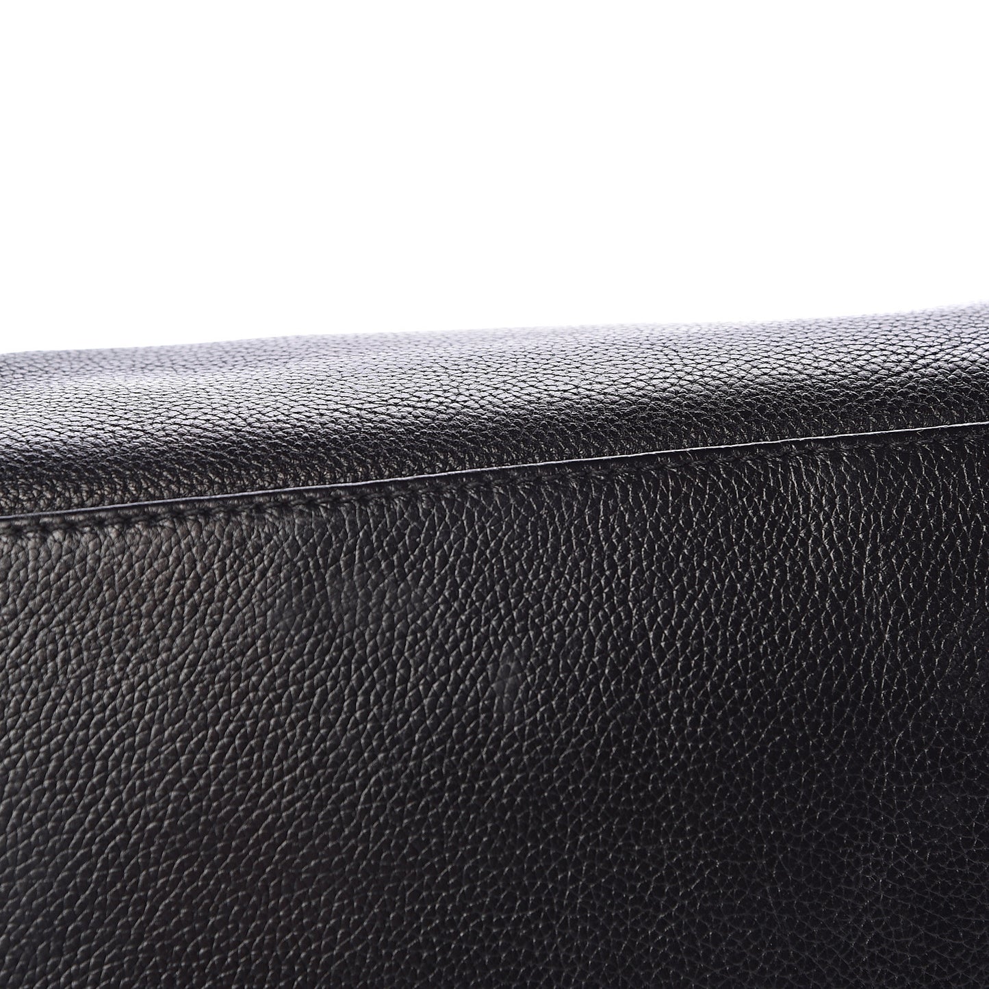 Calfskin Cerf Executive Shopper Tote Black