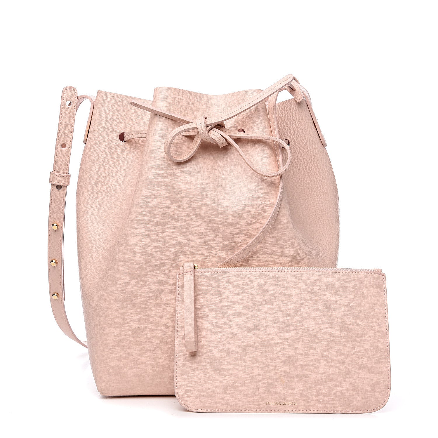 Mansur Gavriel Saffiano Bucket Bag Rosa 1 of 11