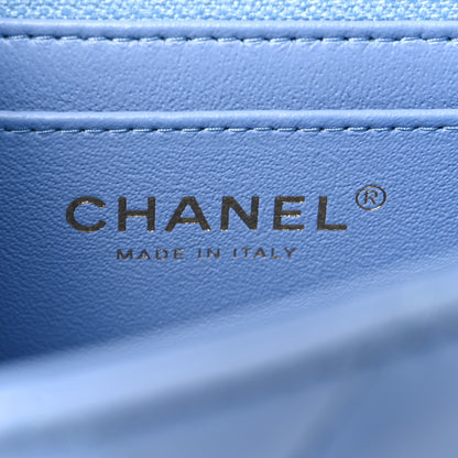Chanel Lambskin Quilted Mini Rectangular Flap Light Blue 6 of 11
