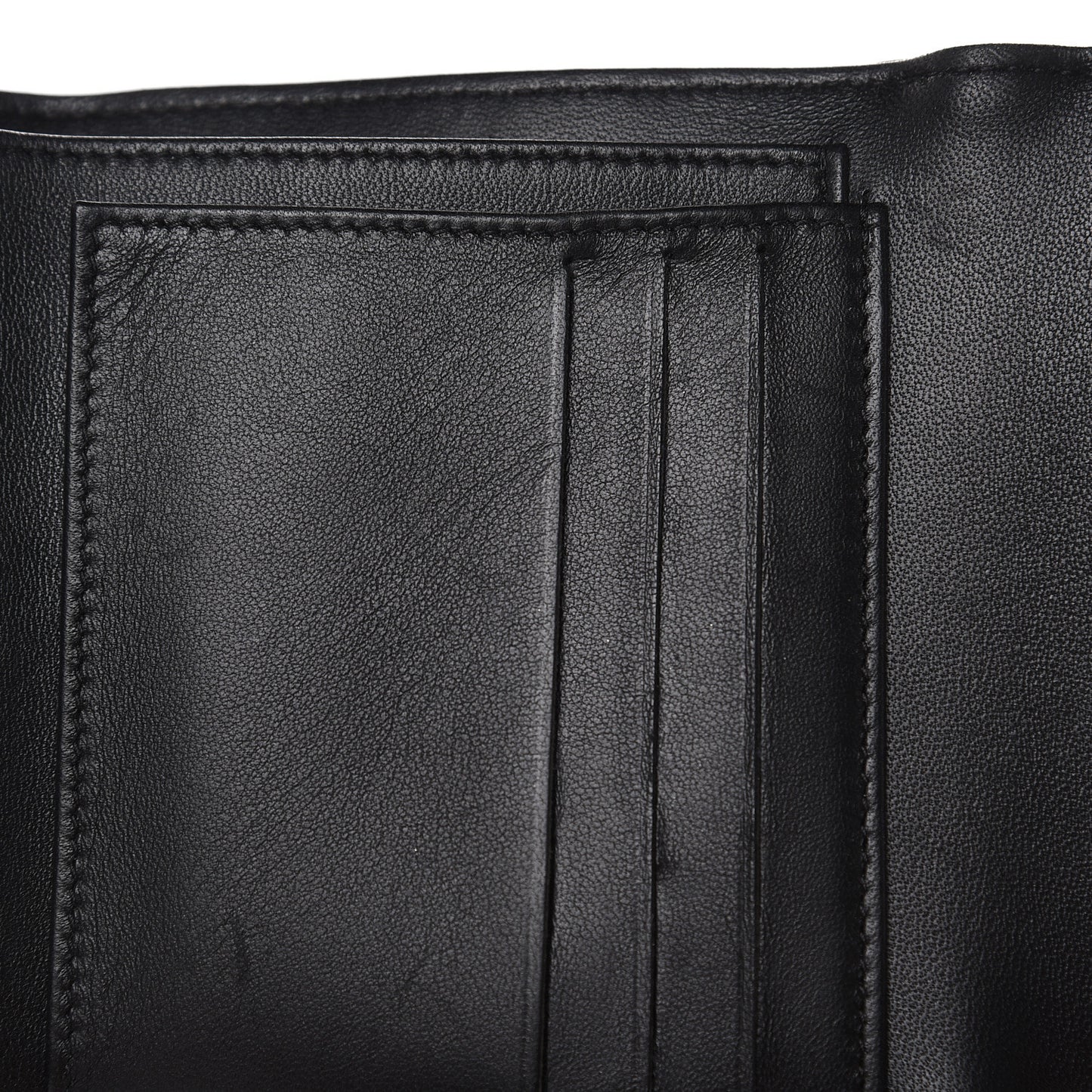 Lambskin Quilted Compact Boy Wallet Black