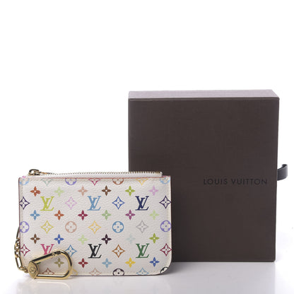Louis Vuitton Monogram Multicolor Key Pouch White Litchi 7 of 7