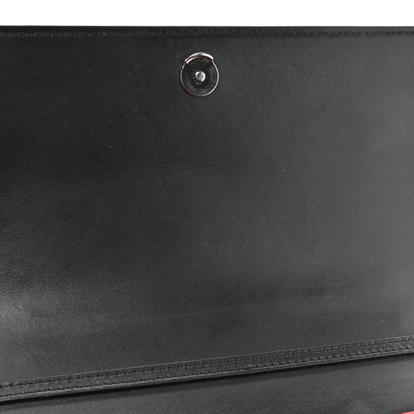 Calfskin Spikes Loubinthesky Paloma Clutch Black