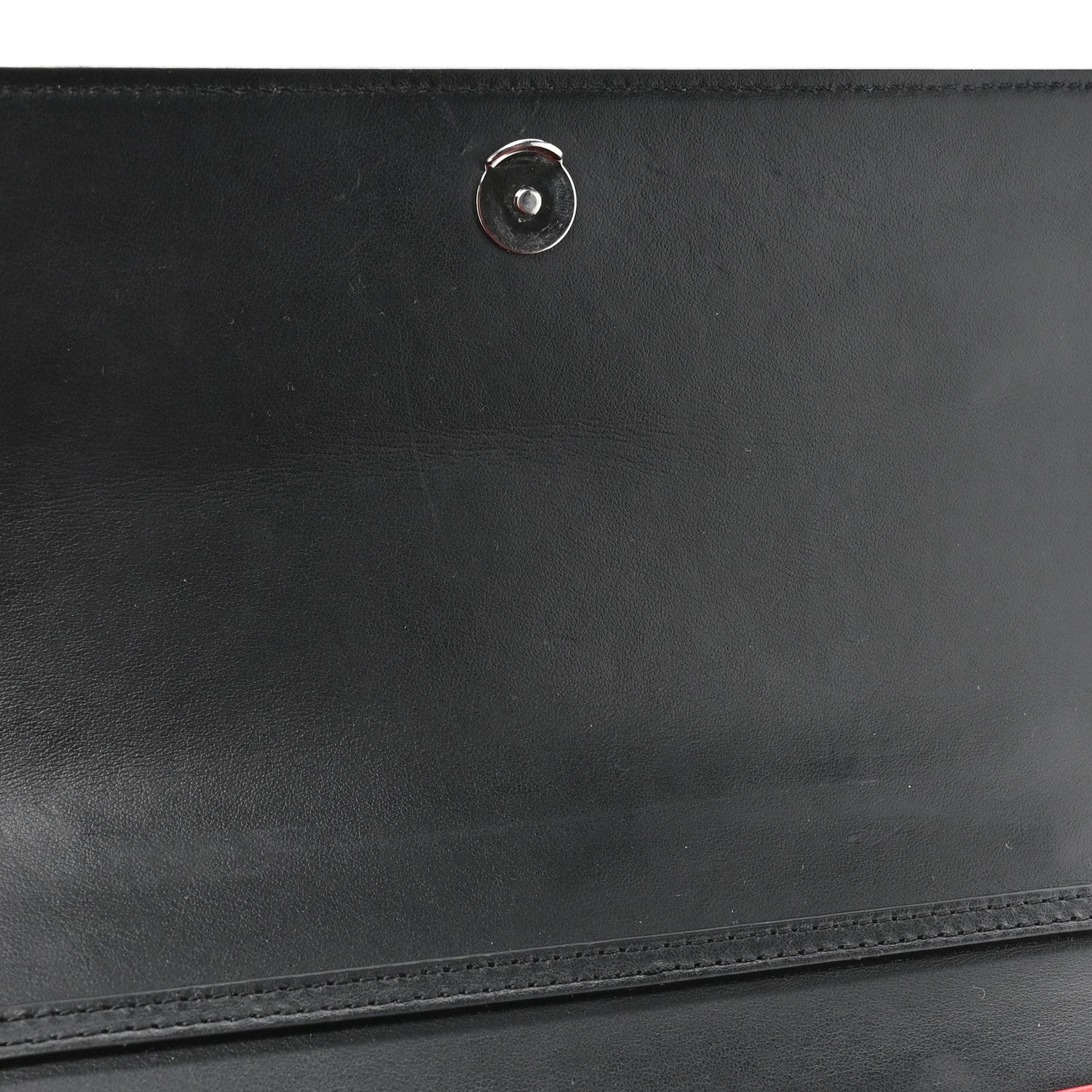Christian Louboutin Calfskin Spikes Loubinthesky Paloma Clutch Black 11 of 12