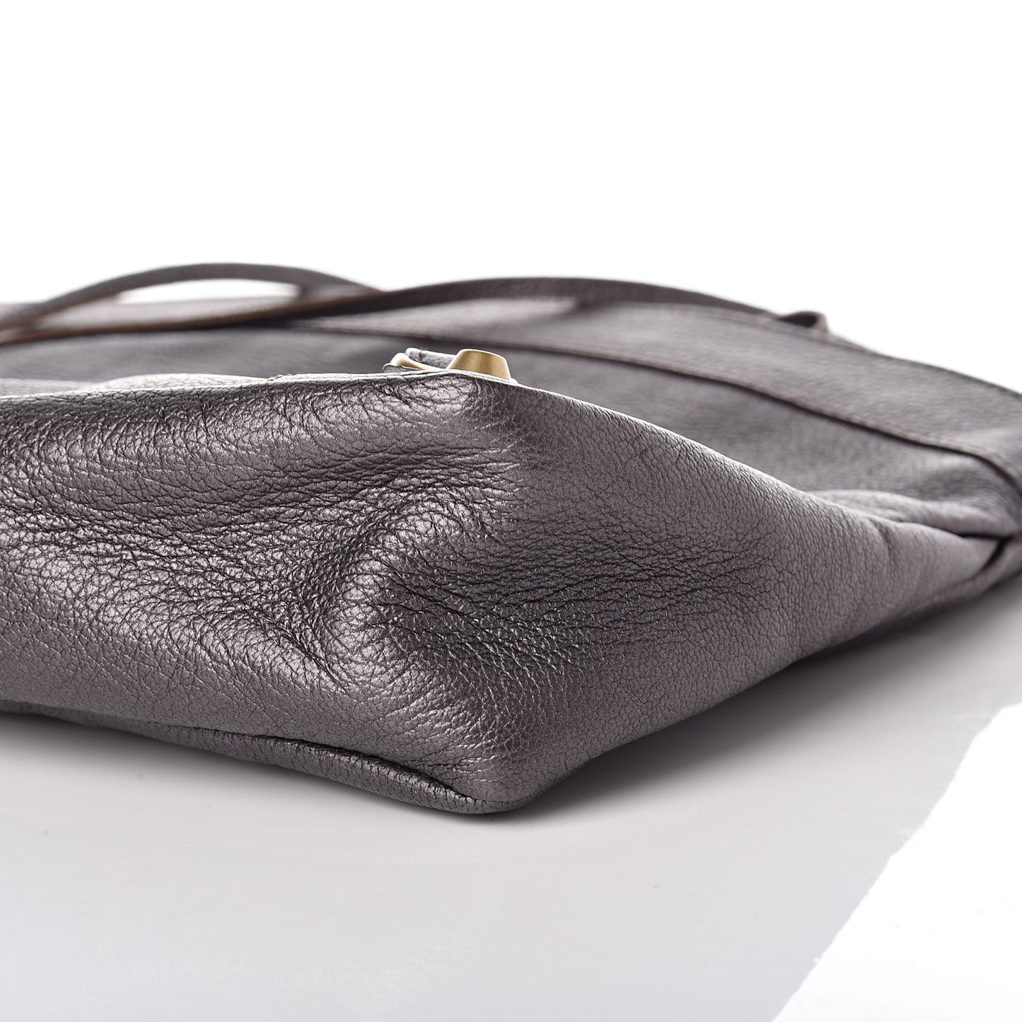 Chevre Classic Gold Hardware Premier Clutch Bronze